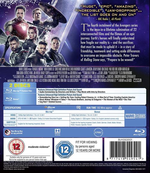 Filme Blu-ray Vingadores: Endgame (2019) Ramalhal • OLX Portugal