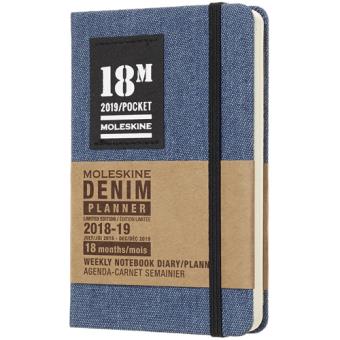 Agenda Semanal 18 Meses 2018-2019 Moleskine Denim Bolso