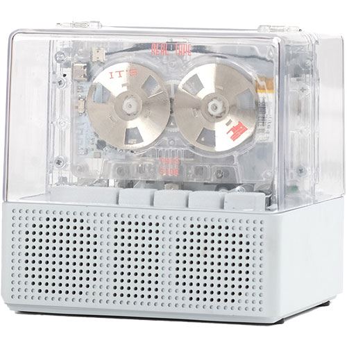 Coluna Bluetooth + Leitor de Cassetes NINM Lab - It's Real - Branco