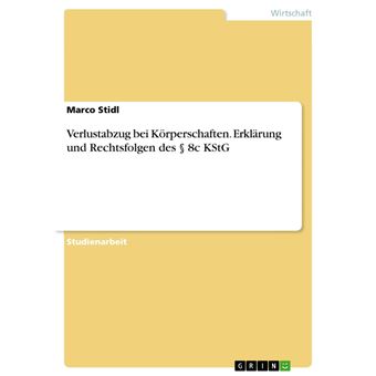 Verlustabzug bei Körperschaften. Erklärung und Rechtsfolgen des § 8c KStG - 1