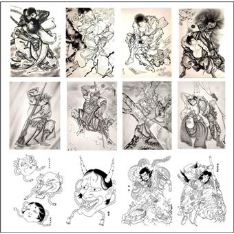 JAPANISCHE TATTOOS PAKET - 3 eBooks Japanische Tattoo Design Vorlagen - Japanese Demons - Japanese Heros - Japanese Horicho. - 1