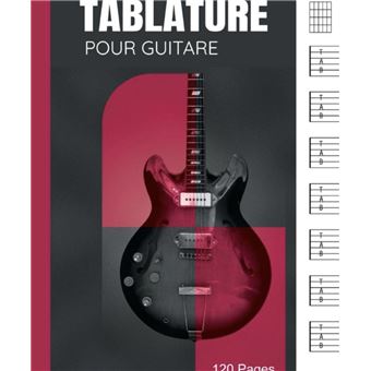 Tablature pour guitare Cahier de musique pour guitariste amateurs et professionnels - 1