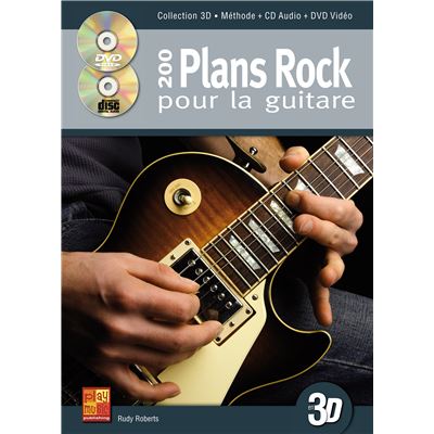 200 plans rock pour la guitare en 3D - 1 Livre + 1 CD + 1 DVD