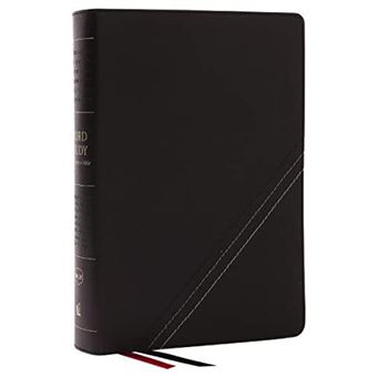 NKJV Word Study Reference Bible Bonded Leather Black Red Letter Comfort ...