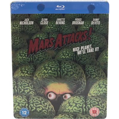 Mars Attacks! SteelBook Débossé Zavvi Ltd 2500 Ex Tim Burton Jack Nicholson B