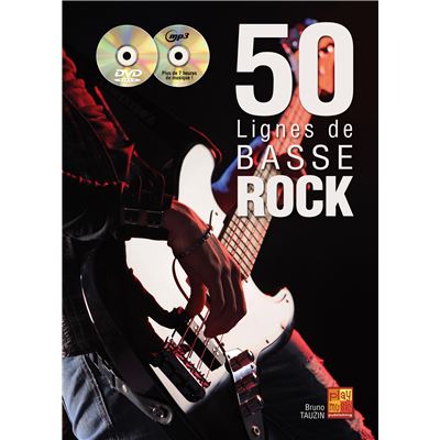 50 lignes de basse rock - 1 Livre + 1 CD + 1 DVD
