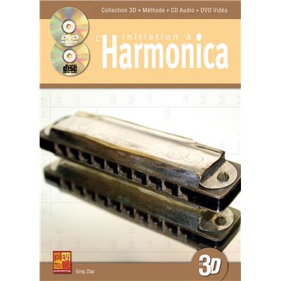 Initiation à l'harmonica en 3D - 1 Livre + 1 CD + 1 DVD
