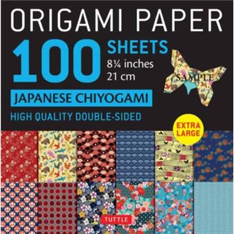 Origami Paper 100 sheets Japanese Chiyogami 8 14 21 cm - 1