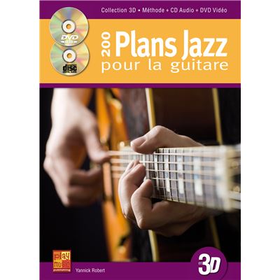 200 plans jazz pour la guitare en 3D - 1 Livre + 1 CD + 1 DVD