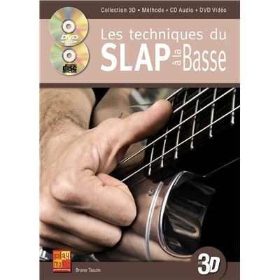 Les techniques du slap à la basse en 3D - 1 Livre + 1 CD + 1 DVD