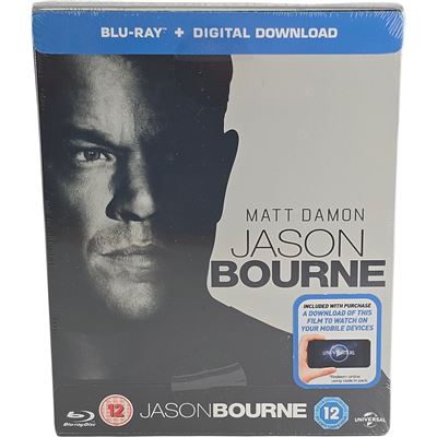 Jason Bourne Blu-ray SteelBook Édt Ltd 2016 : Matt Damon, Tommy Lee Jones Zone B