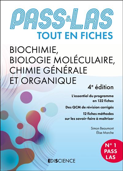 PASS & LAS Tout En Fiches - Biochimie, Biologie Moléculaire, Chimie ...