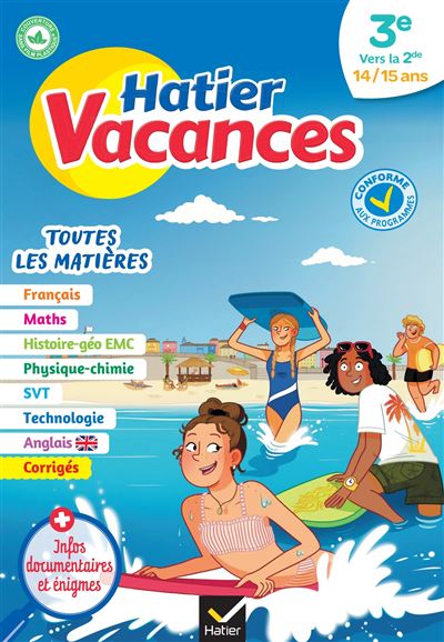 Hatier vacances - Cahier de vacances 2024 Toutes les matières - de la 3e à la 2de - Jean-Pierre Bureau - broché