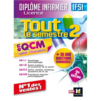 Tout le semestre 2 en QCM - QROC et évaluations IFSI - 2e édition - 1
