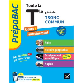 Prépabac Toute la Tle générale (tronc commun) - Bac 2025 (toutes les matières)