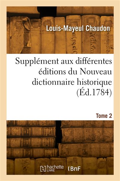 Supplement aux differentes editions du Nouveau dictionnaire