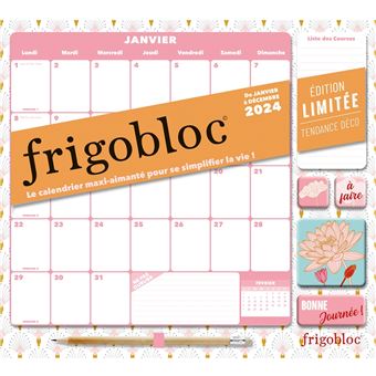 Frigobloc - Le calendrier hebdo maxi-aimanté de Play Bac - Grand