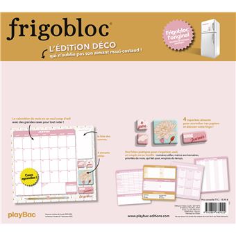 Frigobloc Mensuel 2024 Déco végétale (de janv. à déc. 2024) - édition  limitée - Playbac