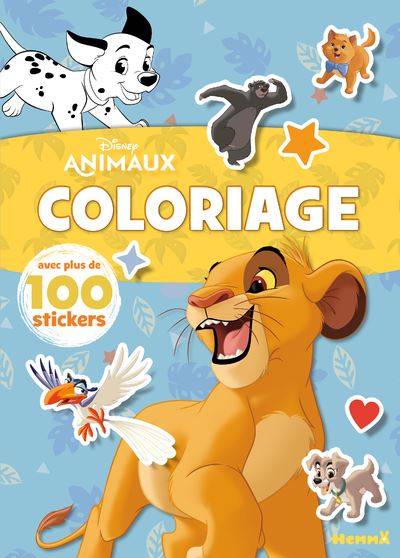 Disney Animaux - Coloriage avec plus de 100 stickers (Roi Li