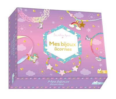 Mes bijoux licornes - coffret avec accessoires + 3 bracelets + 2 colliers arc-en-ciel - Laëtitia Lazerges - Deux Coqs D'or - Coffret - Jeux livres objets - Deux Coqs D'or