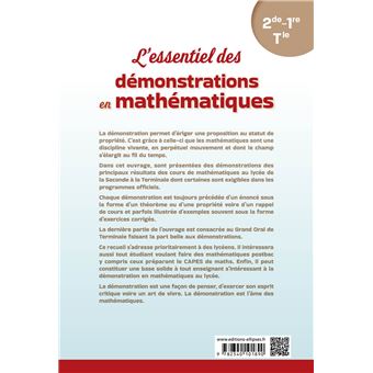 L'essentiel des démonstrations en mathématiques