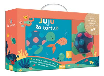Mon premier livre de bain - Juju la tortue (valisette carton) + jouet de bain - Jay Fleck - Auzou Philippe Eds - Boîte ou accessoire - Jeux livres objets - Auzou Philippe Eds