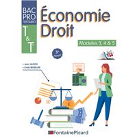 Economie droit modules 3, 4 & 5 premiere et terminale bac pro