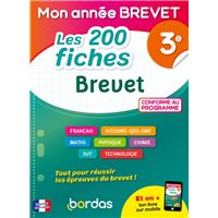 Mon Année Brevet Les 200 fiches Brevet 3e