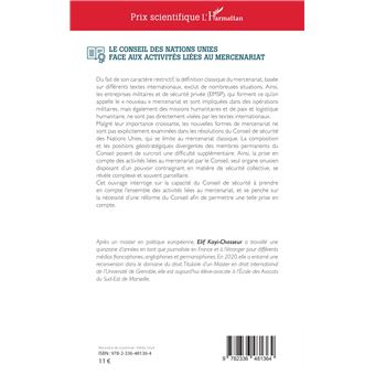 Le Conseil des Nations Unies face aux activités liées au mercenariat