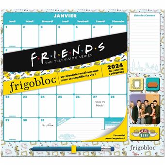 Friends - janvier-decembre 2024 - Frigobloc Mensuel 2024 Déco