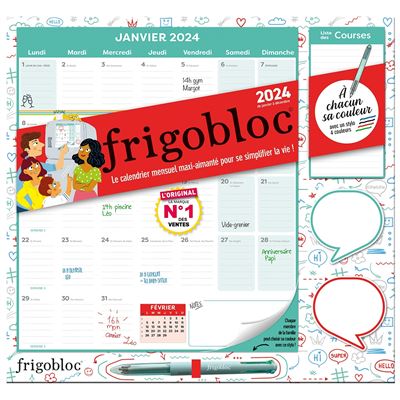  Frigobloc Mensuel 2024 spécial Horoscope (de janv. à dec. 2024)  - Collectif - Livres