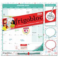 Frigobloc Mensuel 2024 - Calendrier d'organisation familiale / mois (de sept.  2023 à déc. 2024) sept.23-dec.24 - broché - Collectif - Achat Livre