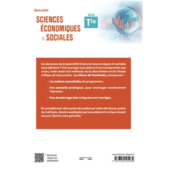 Spécialité Sciences économiques et sociales. Terminale.