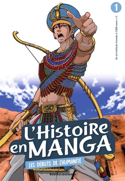 couverture de : L'histoire en Manga  " les d&eacute;buts de l'humanit&eacute;" Tome 1