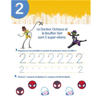 Disney - Spidey et ses amis extraordinaires  - Mon cahier effaçable - J'écris les nombres (3-6 ans)