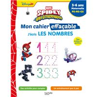 Disney - Spidey et ses amis extraordinaires - Mon cahier effaçable - J'écris les nombres (3-6 ans)