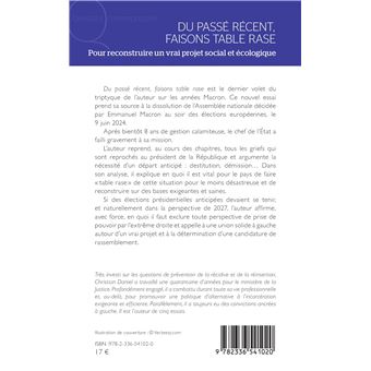 Du passé récent, faisons table rase