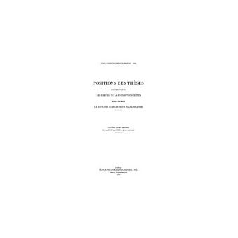 Positions des thèses 2025 - 1