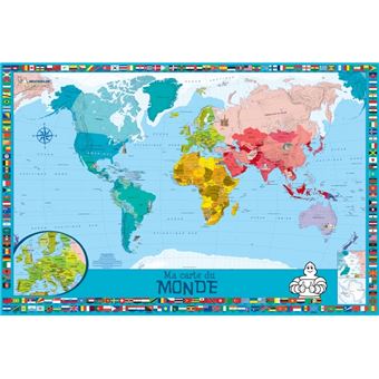 Ma carte du monde ; planisphère enfants - Collectif Michelin - Michelin -  Poster - Librairie Martelle AMIENS