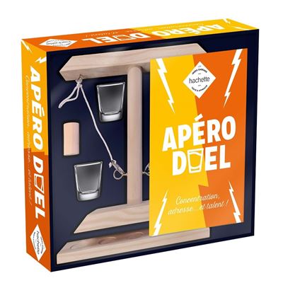 COFFRET Apéro Duel 1 support jeu bois + 2 verres a shot - Collectif - Hachette Pratique - Coffret - Jeux livres objets