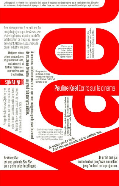 Écrits sur le cinéma - Pauline Kael - Sonatine Eds - broché - Essai - Sonatine Eds