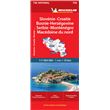 Carte Nationale Slovénie, Croatie, Bosnie-Herzégovine, Serbie, Monténégro, Macédoine du Nord