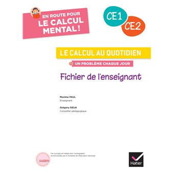 En route pour le calcul mental ! CE - Ed. 2025 - Fichier enseignant