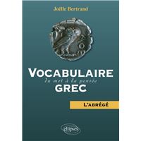 Vocabulaire grec – du mot à la pensée – L'abrégé