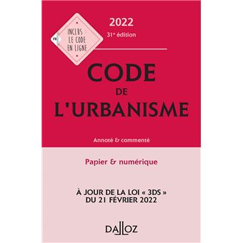 Code de l'urbanisme 2022, annoté et commenté - 1