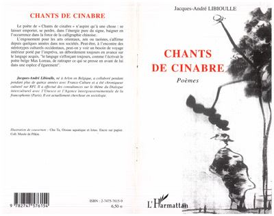 Chants de Cinabre Poèmes - Jacques André Libioulle - L'harmattan - broché - Poésie