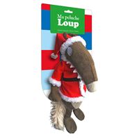 Peluche Le Loup Edition AUZOU Loup avec habit rayé 29 cm