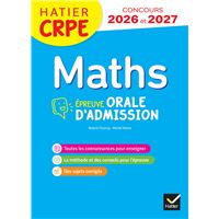 Mathématiques - CRPE 2026-2027 - Epreuve orale d'admission
