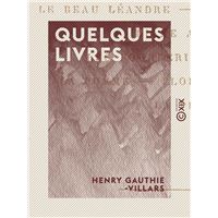 Quelques livres