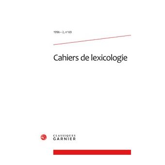 Cahiers de lexicologie - 1